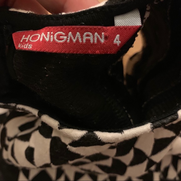 Honigman Kids Black and White Patterned Dress - Picture 4 of 5